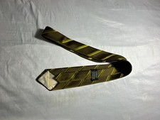 Wembley Wemlon Vintage Olive Green Striped Necktie