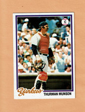 1978 Topps 60 Thurman Munson New York Yankees Ex-Mt or Better