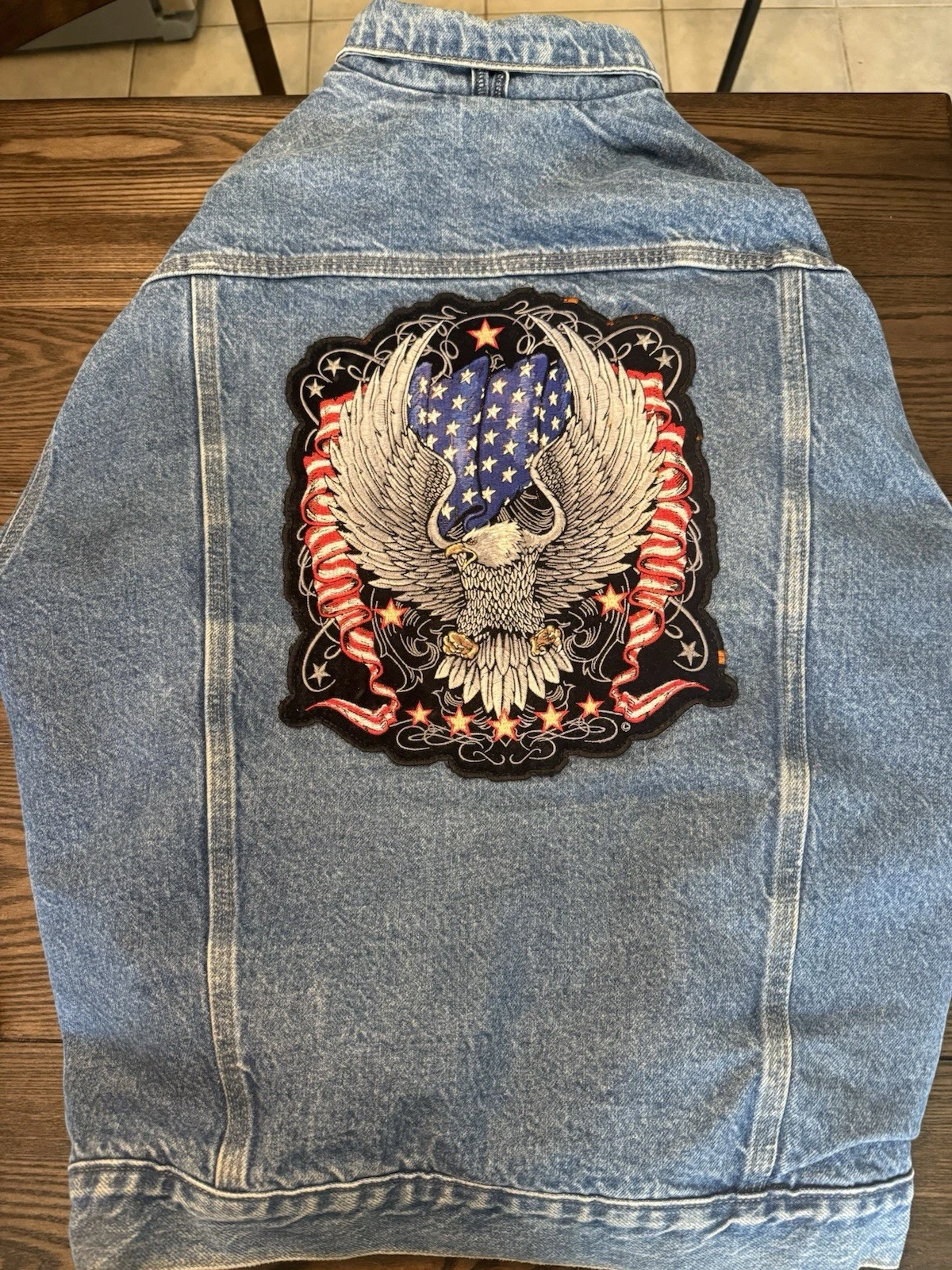 VINTAGE CARHARTT J11DST USA DENIM JACKET XL BLANKET LINED SCREAMING EAGLE π₯ - product detail image 3