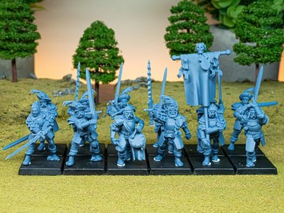 Sunland Landsknechts mit Kommandogruppe 10 Modelle Highland Miniaturen verschiedene S