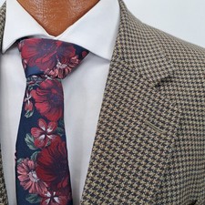 Jos A Bank Men 42L Tweed Silk Wool Blend Sport Coat Blazer Jacket Beige