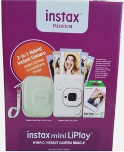 NEW Fujifilm Instax Mini LiPlay Hybrid Instant Camera Bundle w/ 20-Pack Film