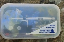 3 Tip MASTER G444 Dual-Action Gravity AIRBRUSH PRO SET KIT Hobby Auto Paint Cake