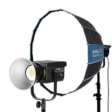 Nanlite FS-300B Bi-Color LED Monolight with Rapid 90 Parabolic Softbox Bundle