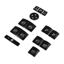 Window Switch Button Trim Cover Sticker Interior Door Armrest Window Lift Black