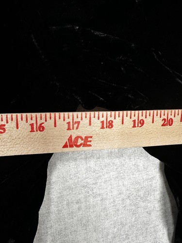 Vintage Nipon Coature 2 Teiler Midi Rock Anzug Schwarz Velour 4 Knopf Blazer - Bild 8 von 15