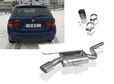 Fox Edelstahl Sportauspuff BMW X1 E84 2.0l D 1x 100mm eingerollt abgeschr�gt
