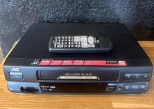 JVC HR-J433U VCR VHS 4-Head Tape Player w/ Remote And RF Cable! TESTED WORKS!