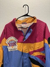Vintage RARE Super Bowl XXIX Jacket Men's Large Apex One 1995 NFL Windbreaker 90