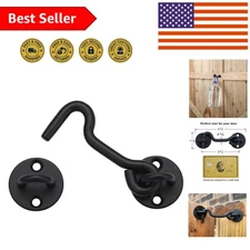 Elegant 4” Black Door Latch with Quick Lock for Privacy – Barn Door Essential