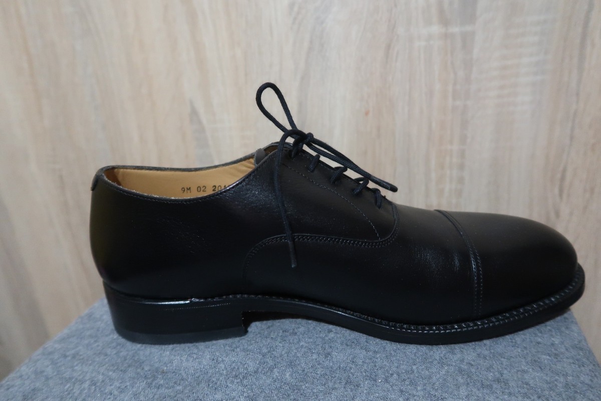 dlats men's military black leather oxford dress shoes British Army Mens officers leather Shoes oxford size 9 black