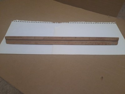Vintage E.B.B.&S. New York Tripe Sided Wood Ruler