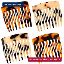 4 Pcs French Hair Side Combs Twist Combs Small Combs for Styling Decorative Fren