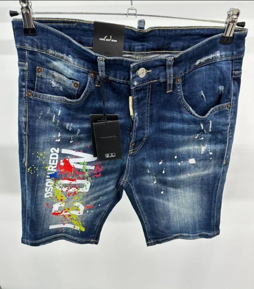 DSQ2 Jeans Short With Icon Splatter Denim Distressed Pants image 2