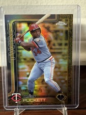 2025 Topps Gilded Collection Kirby Puckett Chrome Gold /99 #65 Twins
