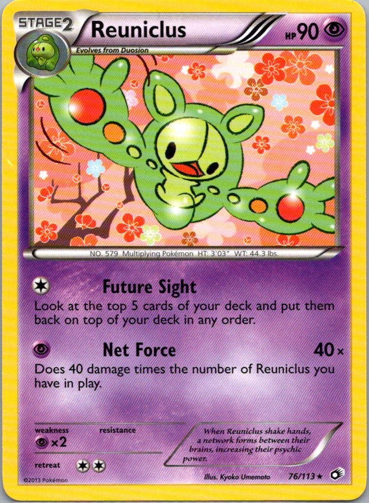 Pokemon TCG Reuniclus 76/113 Legendary Treasures LP