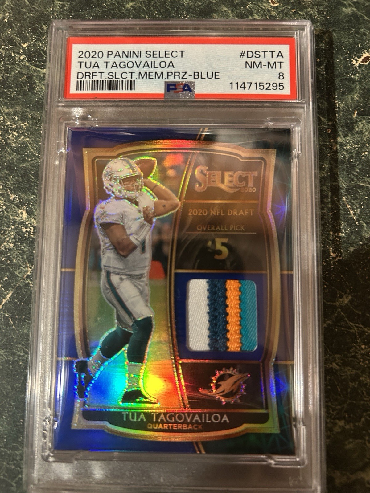 Tua Tagovailoa Panini Select Draft Selections Memorabilia Prizm #DSTTA Blue