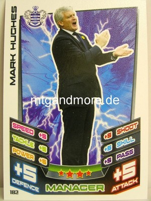 Match Attax 2012/13 Premier League - #182 Mark Hughes - QPR
