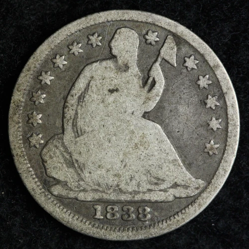 1838-P Seated Liberty Half Dime — photo from the most recent tracked eBay sale