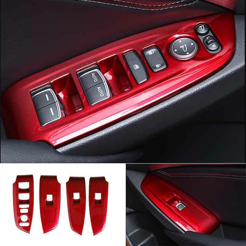 Fit For Honda Accord 10th Red Glass Window Lifting Panel Decoration 2018-2022