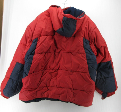 VINTAGE Starter Jacket Men XXL Tall Blue Red Reversible Down Feather Puffer * - Picture 12 of 24