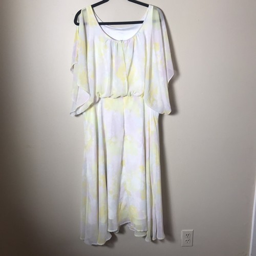 ModCloth Woman's Pastel Rainbow Color Fairy-core Midi Dress Plus Size 1X - Picture 2 of 11