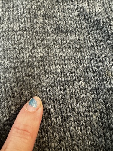 DALE OF NORWAY Thunder Bay Gray Snowflakes Wool 1/4 Zip Knit Ski Sweater FLAWS M - Picture 11 of 20