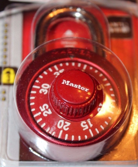 Master Lock MasterLock 1530DCM Anti Shim Combination Lock Padlock Red