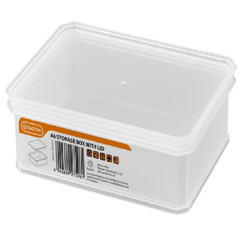 2x Tactix A6 STORAGE BOX W/ LID Small Container Modular, Stackable ...