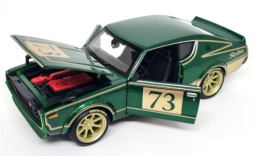 Maisto 1/24 Nissan Skyline 2000 GT-R KPGC110 1973 Green Diecast Scale Model Car - Picture 5 of 8