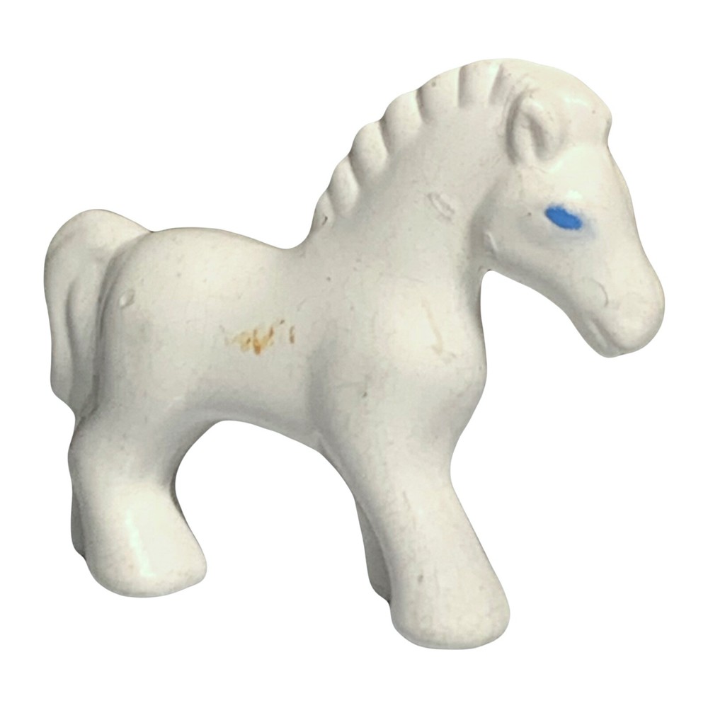 Vintage Polly Pocket Replacement White Horse Figure - Stable On The Go 1994