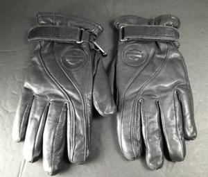 Harley Davidson Womens S Black Leather Gore-Tex Motorcycle Riding Gloves