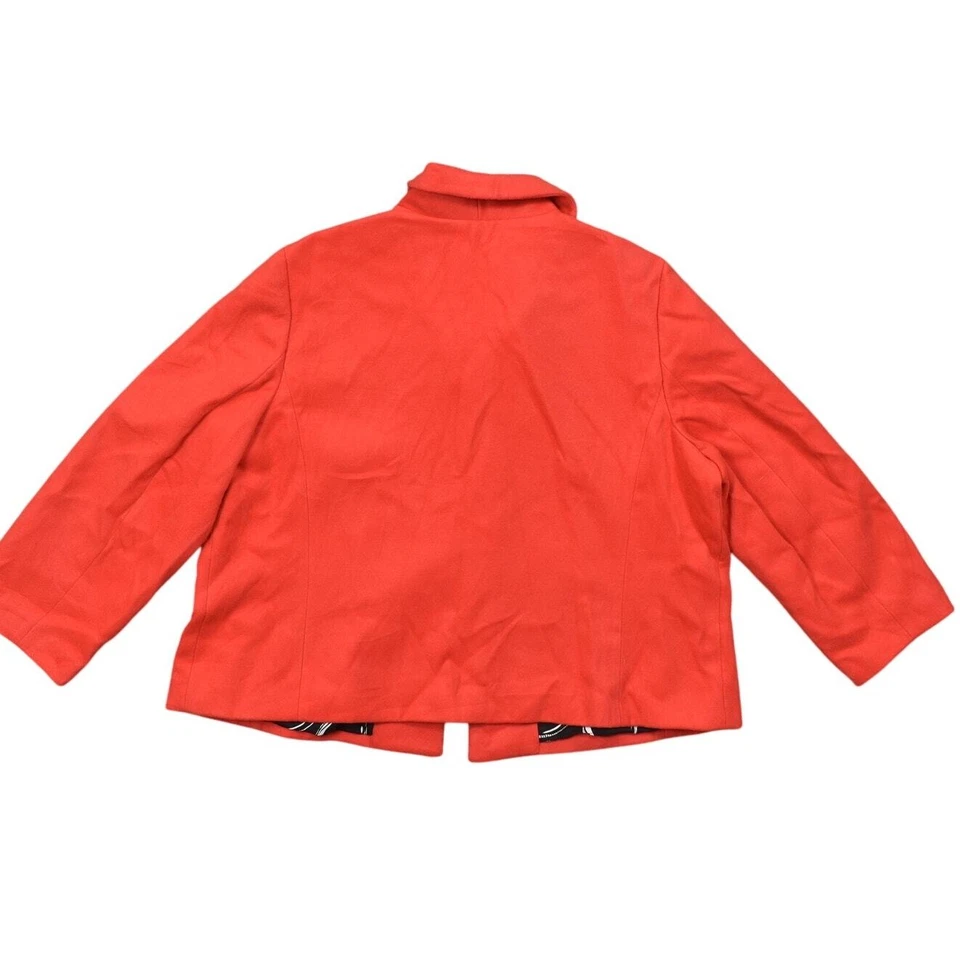 Chico's Size 3 Red Polyester Cape Cardigan Jacket - Long Sleeve Lined - Image 2 of 4