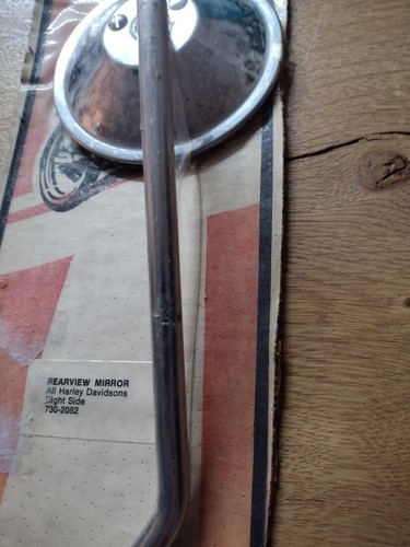 NOS Vtg Napa Harley Right Side Mirror Round Panhead Shovelhead Multifit 730-2082 - Picture 4 of 10