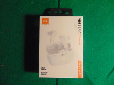 JBL Vibe Beam True Wireless Bluetooth Earbuds (White)