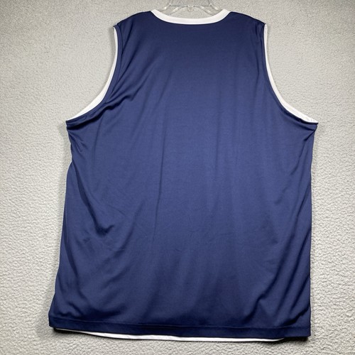 Champro Practice Jersey Men's 2X Navy Blue/White Reversible Sleeveless Stain - Picture 8 of 16