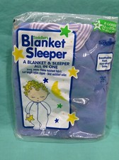New Vintage Baby Toddler Blanket Sleeper Footie Pajamas X-Large 32-37 lbs Purple