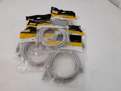 Restposten 7x Hubbell PCX6GY10 CAT 6 Patchkabel 10 Fuß, grau