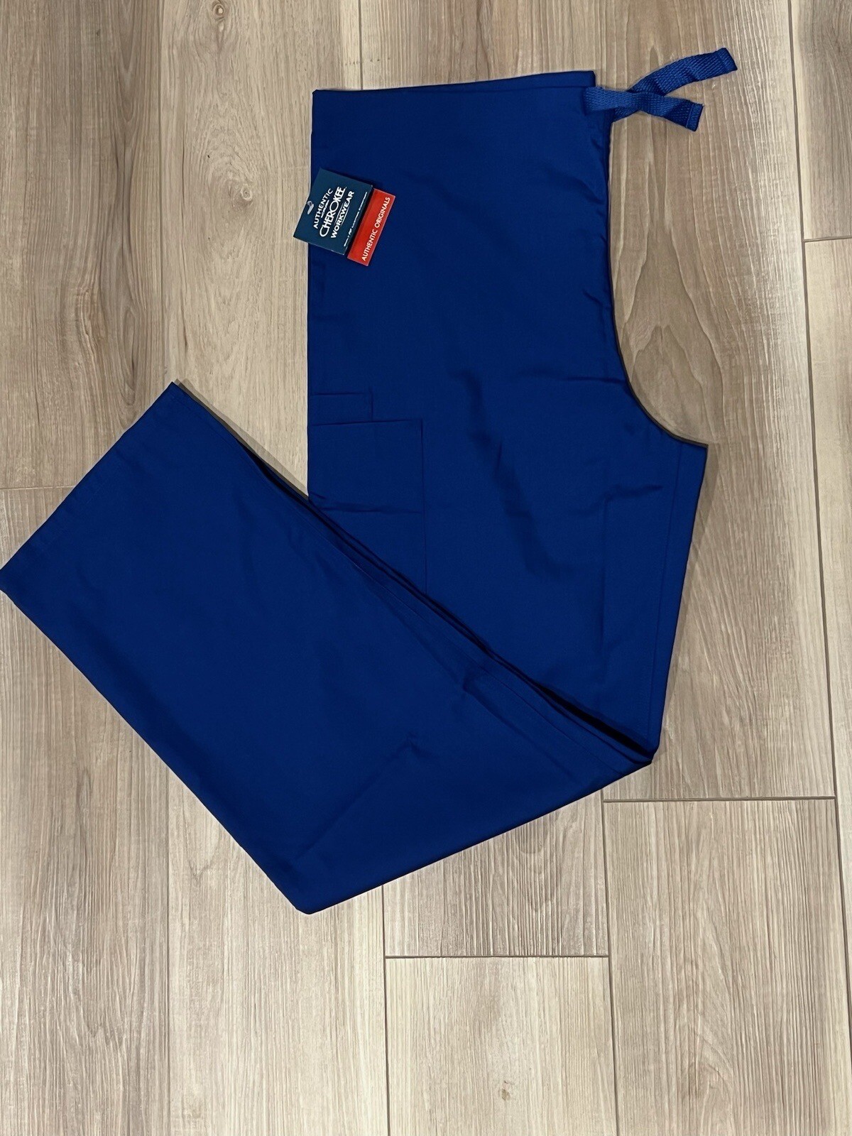 Cherokee Workwear Unisex Drawstring Cargo Scrub Pants-4100 Royal Blue M #285-287