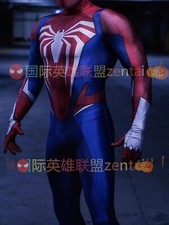 PS5 Advanced Spider-man Jumpsuit Cosplay Bodysuit Costume Halloween Adult Kid US