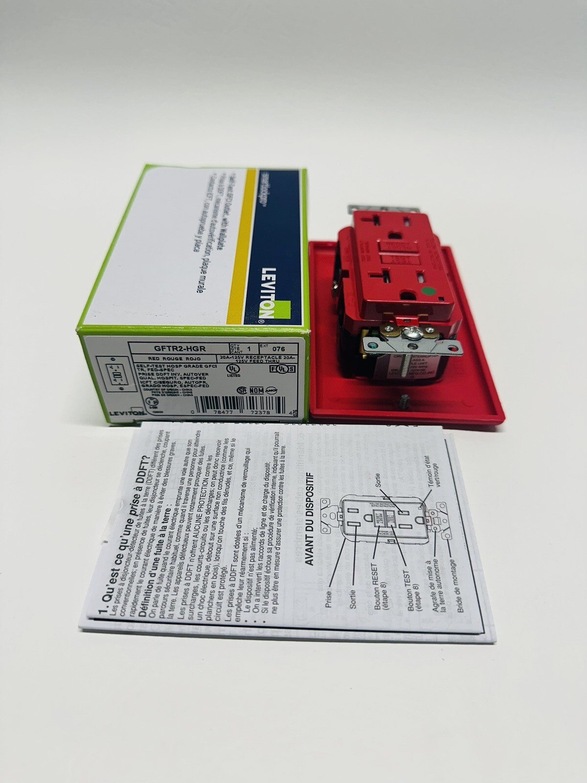 Leviton Gftr2hgr 20a Slimline TR HG GFCI UPC 078477723784 for sale