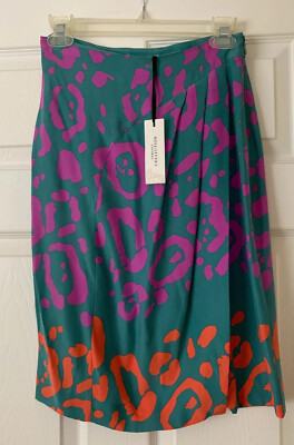 NWT VERSACE  Collection 100% Silk Skirt / Multicolored / 40 European