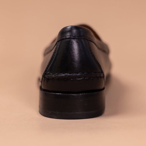 Johnston & Murphy Collection Men's Black Halstead Sheepskin Bit Loafers 9 - Picture 4 of 6