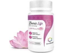 NutraBlast Boric Life Vaginal Suppositories 600mg | Supports Odor Control ...