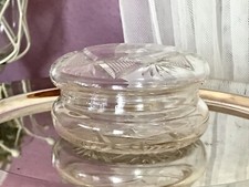 Antik Art  D&eacute;co Bleikristall Schatulle Dose Bonboniere Glas Kristallglas Schlif
