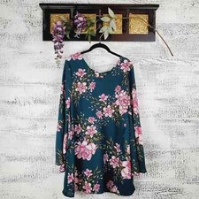 Lulus Swing Floral Mini Bell Split Sleeves Dress
