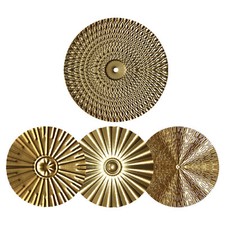 Modern Gold Metal Round Wall Decor Wall Disc Art Home Decor Wall Mount Ornaments