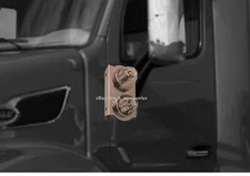 JML PETERBILT 579 Front MIRROR Brackets ONLY - (2) Watermelon Light Holes (PAIR)