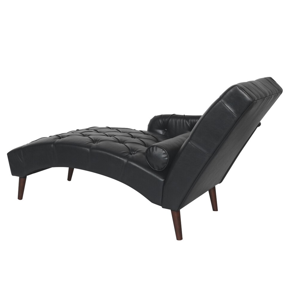 Chaise Lounge Arm Chair Indoor with Pillow and Solid Wood Legs eBay