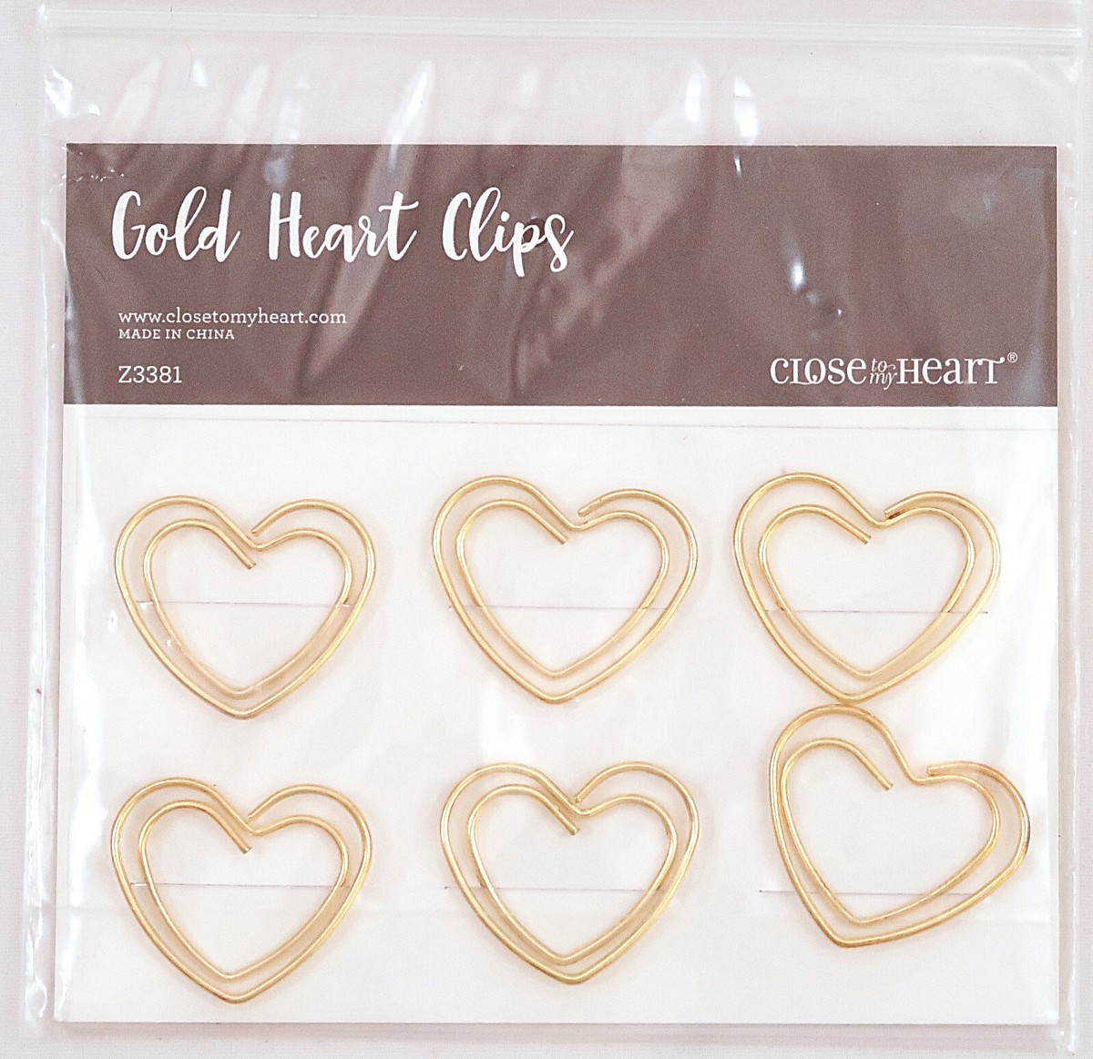 Close to My Heart CTMH Gold Heart Clips Z3381 #13b | eBay